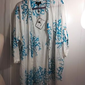 Blue and White Women's Tunic